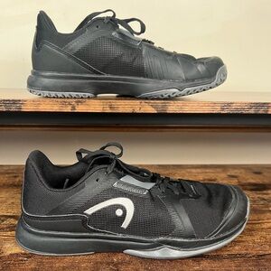 HEAD Sprint Team 3.5 Black/Grey Pickleball Tennis Sneaker Shoes mens 7.5 women 9